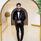 Split 3D Swarovski Black Velvet Tuxedo