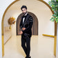 Split 3D Swarovski Black Velvet Tuxedo