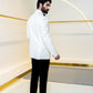 Ivory Geometric Elegance Blazer