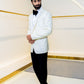 Ivory Geometric Elegance Blazer