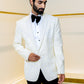 Ivory Geometric Elegance Blazer
