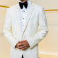 Ivory Geometric Elegance Blazer